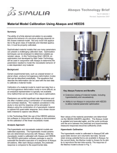 Abaqus Technology Brief Material Model Calibration Using Abaqus and HEEDS