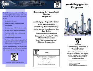 Youth Engagement Programs Community Services &amp; Youth Division