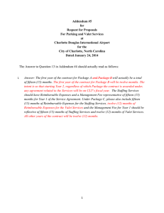 Addendum #5 for Request for Proposals For Parking and Valet Services