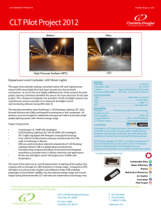 CLT Pilot Project 2012 Departures Level Curbside- LED Street Lights T