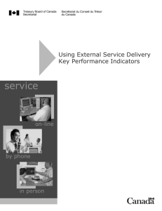 service  Using External Service Delivery Key Performance Indicators