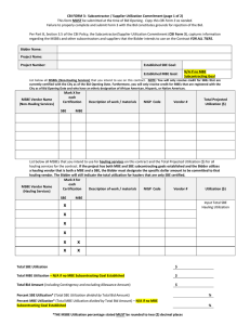 CBI FORM 3:  Subcontractor / Supplier Utilization Commitment (page... Bidder Name: Project Name: