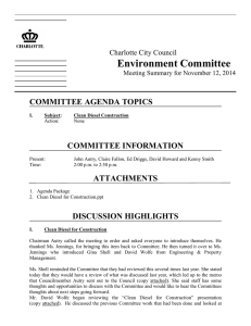 Environment Committee  COMMITTEE AGENDA TOPICS COMMITTEE INFORMATION