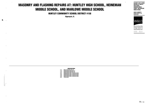 MASONRY AND FLASHING REPAIRS AT: HUNTLEY HIGH SCHOOL, HEINEMAN