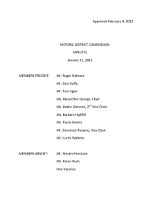 Approved February 8, 2012  HISTORIC DISTRICT COMMISSION MINUTES