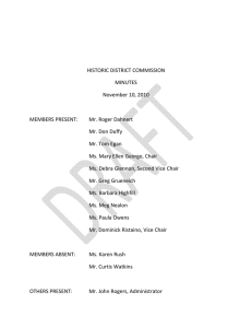   HISTORIC DISTRICT COMMISSION  MINUTES  November 10, 2010 