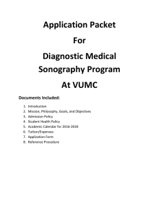 Application Packet For Diagnostic Medical Sonography Program