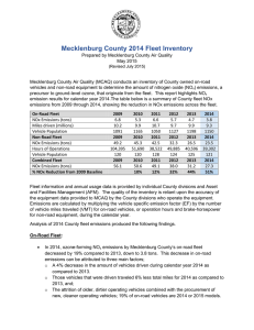 Mecklenburg County 2014 Fleet Inventory  