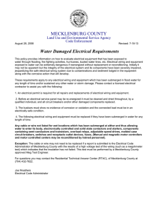 MECKLENBURG COUNTY Water Damaged Electrical Requirements Land Use and Environmental Service Agency