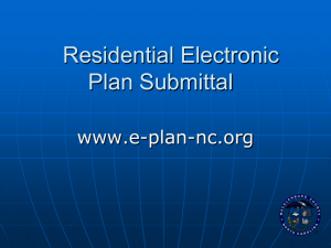 Residential Electronic Plan Submittal www.e-plan-nc.org