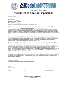 Statement of Special Inspections www.meck-si.com Statement Date: