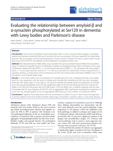 β and Evaluating the relationship between amyloid- ’s disease