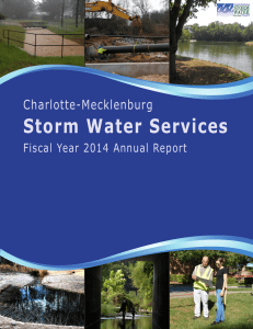 Storm Water Services Charlotte-Mecklenburg Fiscal Year 2014 Annual Report