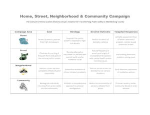 Home, Street, Neighborhood &amp; Community Campaign