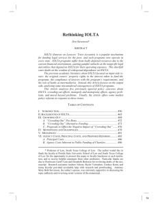 Rethinking IOLTA A