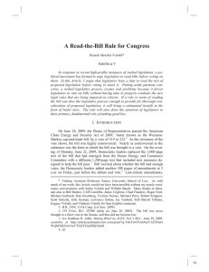 A Read-the-Bill Rule for Congress A