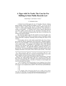 A Tiger with No Teeth: The Case for Fee I. I