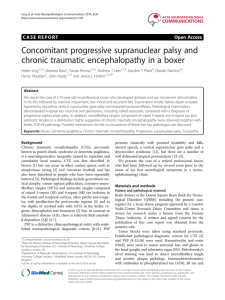 Concomitant progressive supranuclear palsy and chronic traumatic encephalopathy in a boxer