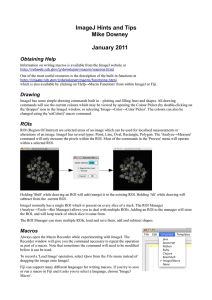 ImageJ Hints and Tips Mike Downey January 2011 Obtaining Help