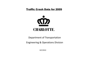 Department of Transportation Engineering &amp; Operations Division Traffic Crash Data for 2009 8/2/2010