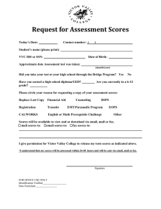 Request for Assessment Scores