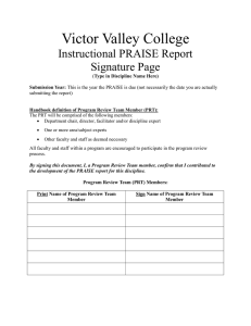 Victor Valley College Instructional PRAISE Report Signature Page Type in Discipline Name Here)