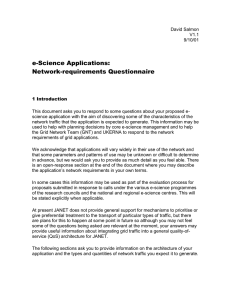 e-Science Applications: Network-requirements Questionnaire