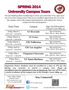 SPRING 2014 University Campus Tours
