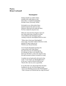 Poetry Brian Carbonell  Mockingbird
