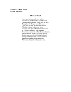 Poetry—Third Place Sarah Kindred  Stressed Wood
