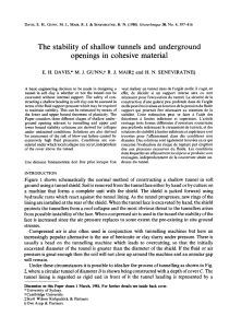 The  stability  of  shallow  tunnels ... openings  in  cohesive  material DAVIS,