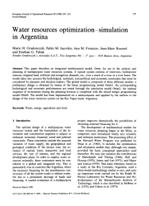 Water  resources  optimization- simulation in  Argentina