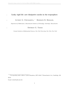 Leaky rigid lid: new dissipative modes in the troposphere