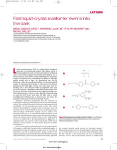 L Fast liquid-crystal elastomer swims into the dark LETTERS