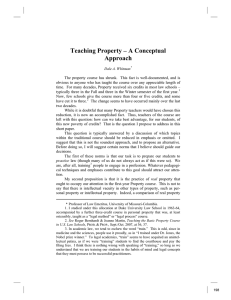 Teaching Property – A Conceptual Approach