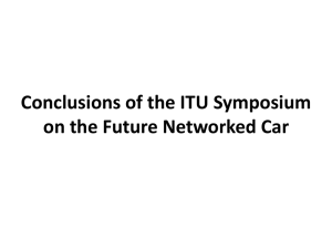 Conclusions of the ITU Symposium on the Future Networked Car