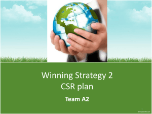 Winning Strategy 2 CSR plan Team A2 1