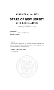 STATE OF NEW JERSEY ASSEMBLY, No. 3825 211th LEGISLATURE