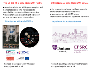 The UK 850 MHz Solid-State NMR Facility