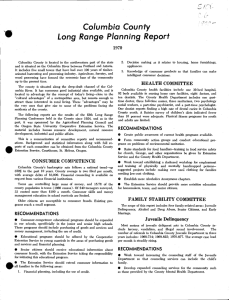 Columbia County Long Range Planning Report 1970