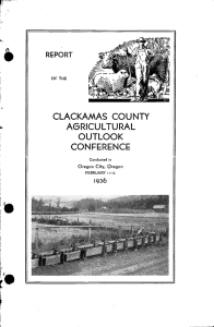 S CLACKAMAS COUNTY OUTLOOK AGRICULTURAL