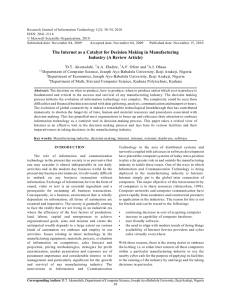 Research Journal of Information Technology 1(2): 30-34, 2010 ISSN: 2041-3114
