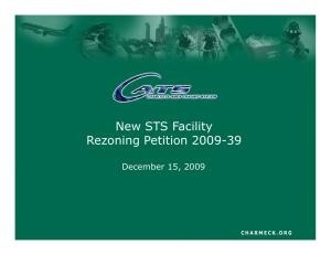 New STS Facility Rezoning Petition 2009-39 December 15, 2009