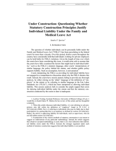 Under Construction: Questioning Whether Statutory Construction Principles Justify