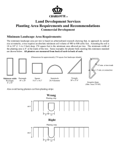 Land Development Services Planting Area Requirements and Recommendations Commercial Development