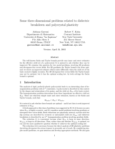 Some three-dimensional problems related to dielectric breakdown and polycrystal plasticity