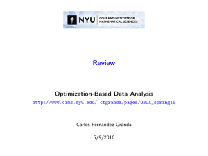 Review Optimization-Based Data Analysis  Carlos Fernandez-Granda