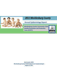                             Annual Epidemiology Report   Mecklenburg County Community Child  Fatality Prevention and Protection 