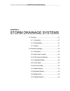 STORM DRAINAGE SYSTEMS CHAPTER 4