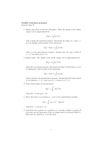 MA209 Variational principles Exercise sheet II